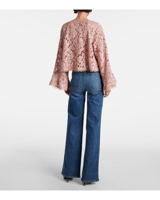 Dorothee Schumacher Pink Lacy Dream Floral Top