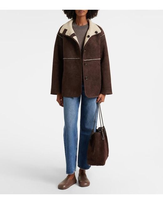 Velvet Brown Jacke Shona Mit Faux Shearling