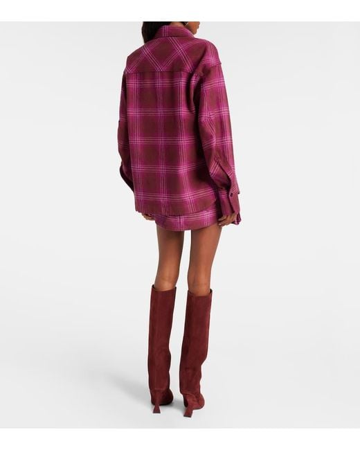 The Attico Red Hemd Eliza Aus Baumwolle