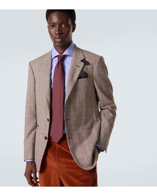 Corbata De Seda Estampada Dunhill de hombre de color Red