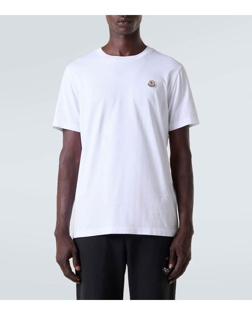 Moncler Black Set Of 3 Logo Cotton Jersey T-Shirts for men