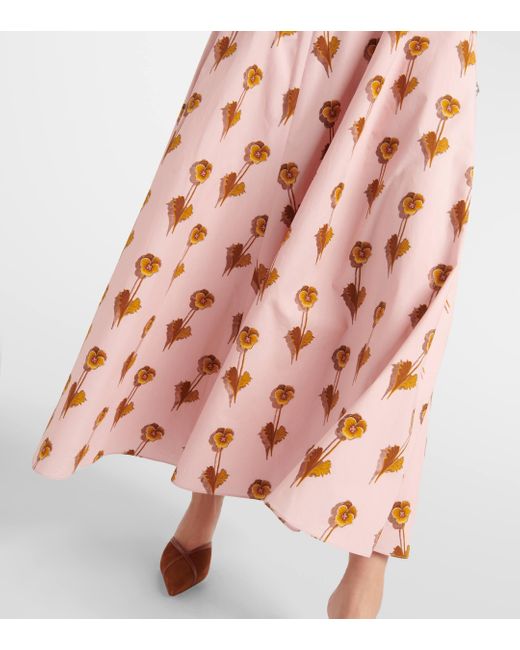 Robe longue Pensees Sauvages en coton Giambattista Valli en coloris Pink