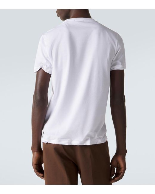Prada White Cotton Jersey T-Shirt for men