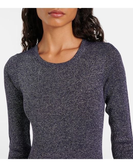 Joseph Blue Lurex Sweater Dress