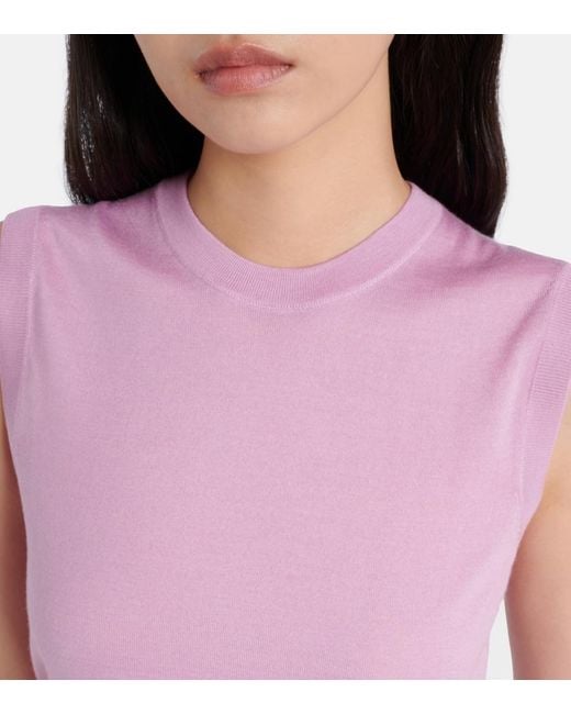 Dolce & Gabbana Pink Cashmere And Silk Top