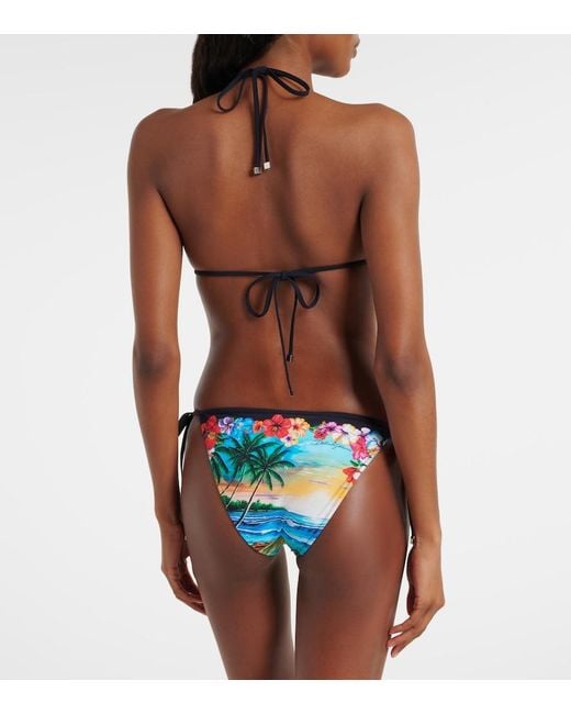 Dolce & Gabbana Blue Floral Bikini