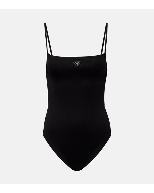 Prada Black Logo Swimsuit