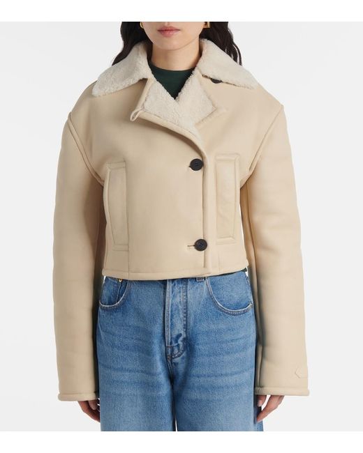 Jacquemus Natural The Marino Double-Breasted Shearling Jacket