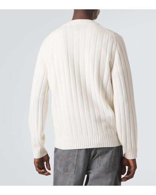 Pullover di Brunello Cucinelli in White da Uomo