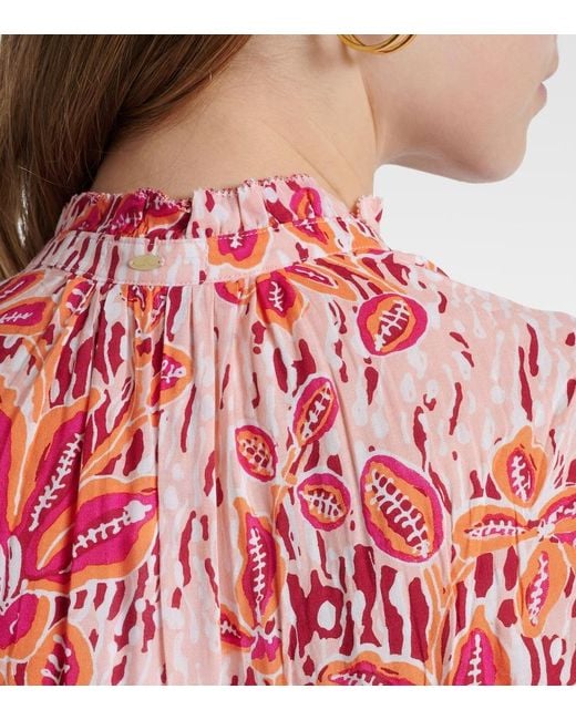 Poupette Red Callie Floral Minidress