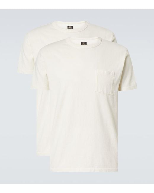 RRL White Set Of 2 Cotton Jersey T-Shirts for men