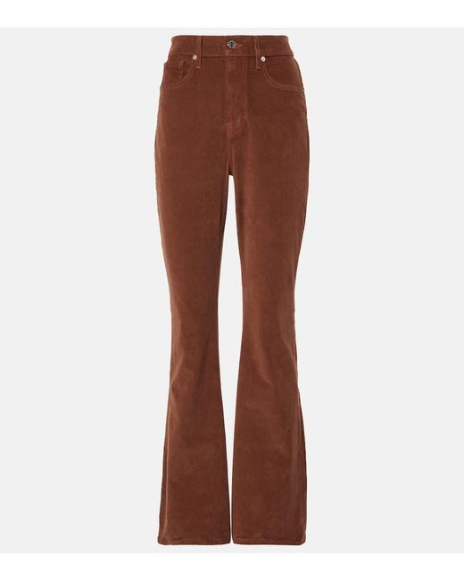 Pantalon Evase Cameron En Velours Cotele Veronica Beard en coloris Brown