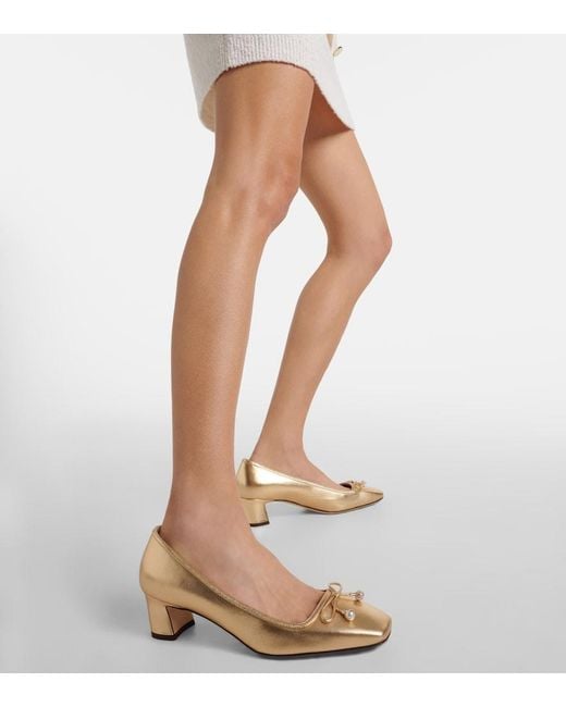 Jimmy Choo Elme 45 Metallic Leather Pumps