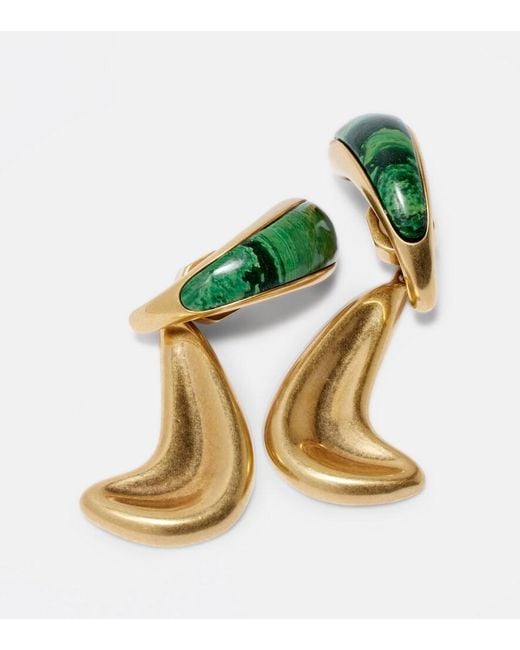 Khaite Metallic Cyclone 18Kt-Plated Drop Earrings