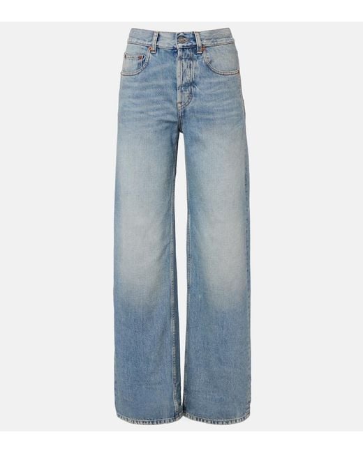Saint Laurent Blue Neo '90S Wide-Leg Jeans