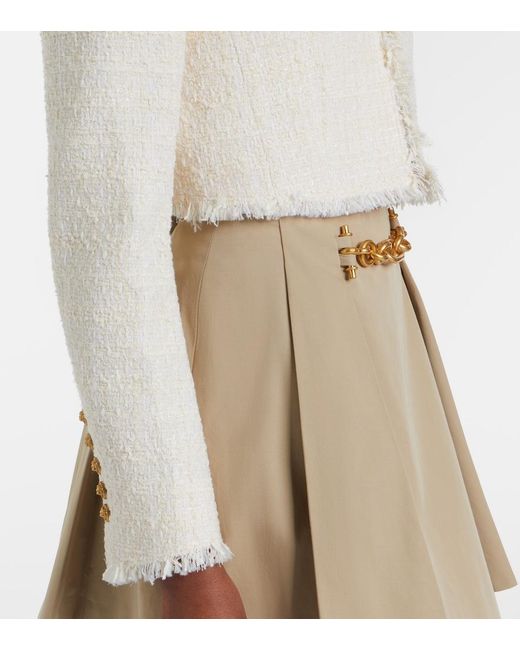 Balmain Natural Cropped Tweed Jacket