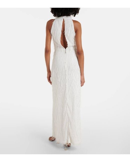 ROTATE BIRGER CHRISTENSEN White Bridal Robe Mit Pailletten