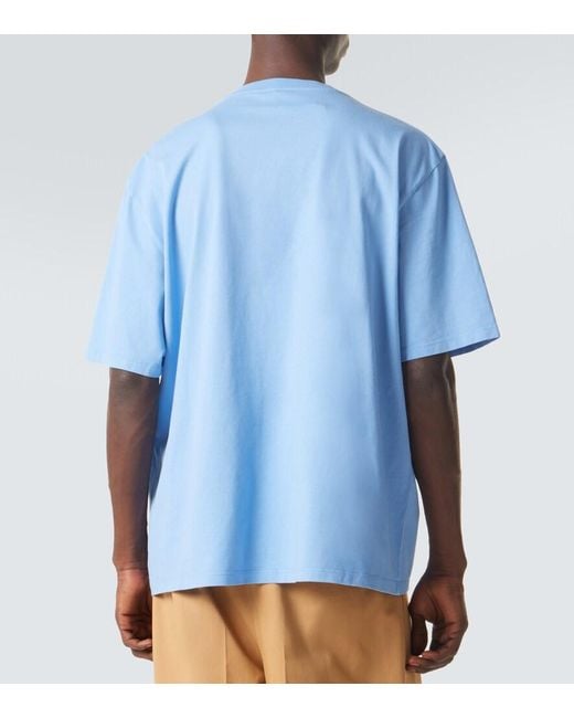Loewe Blue Anagram Cotton Jersey T-Shirt for men