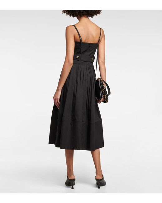 Proenza Schouler Black Cotton-Blend Midi Dress
