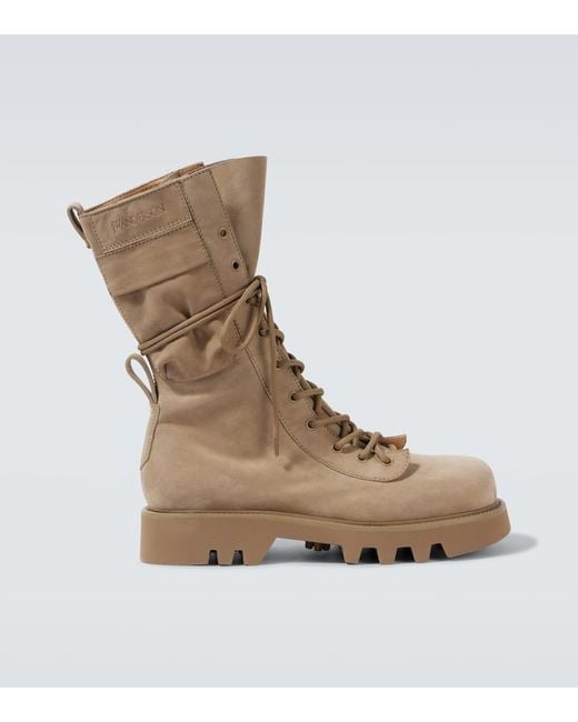 J.W. Anderson Brown Leather Combat Boots for men