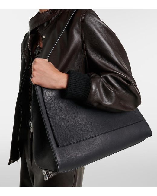 Nour Hammour Black Amal Leather Shoulder Bag