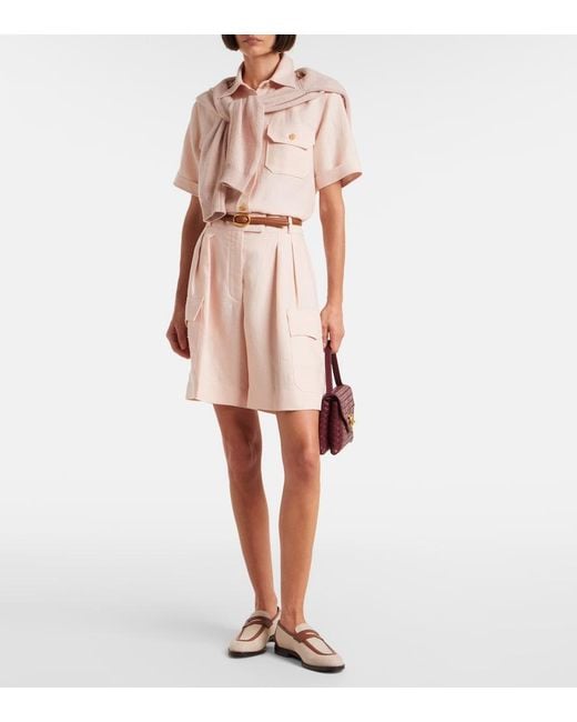 Loro Piana Natural Annalisa Linen Shirt