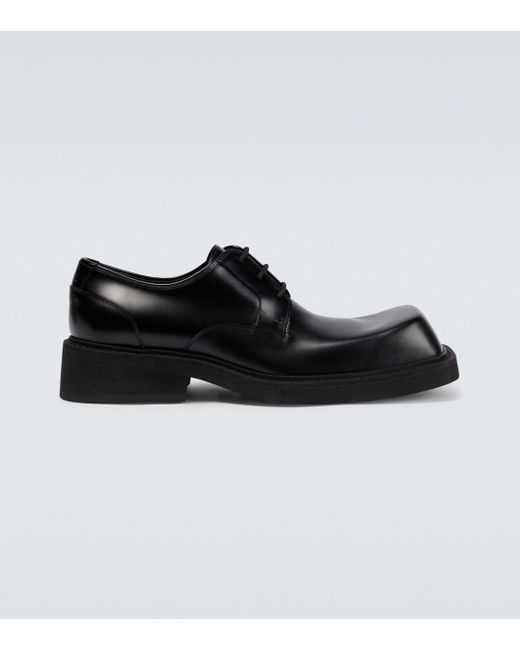 Balenciaga Inspector Leather Derby Shoes in Black for Men | Lyst Australia