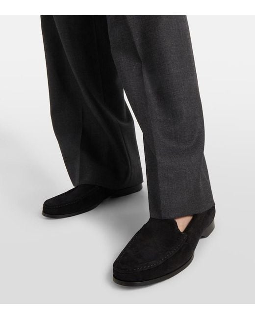 Mocassins Ruth En Daim The Row en coloris Black