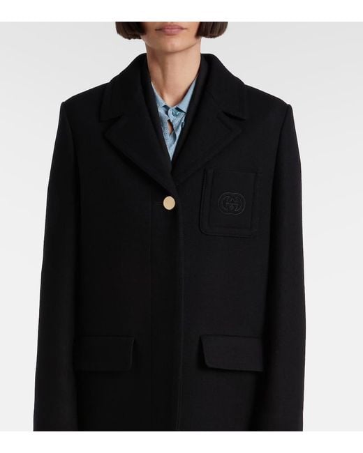 Gucci Black Oversized Wool Coat