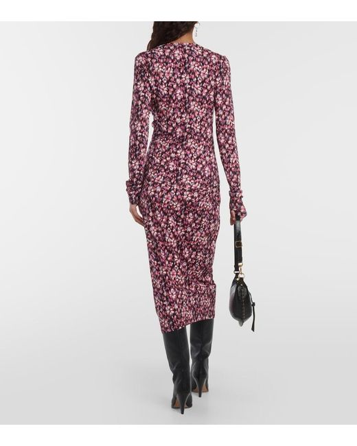 Isabel Marant Pink Lyss Ruched Jersey Top