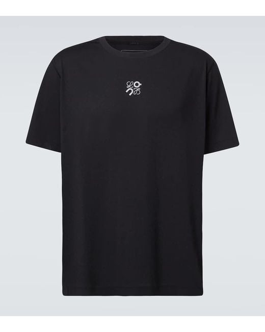 Loewe Black X On Embroidered T-Shirt for men