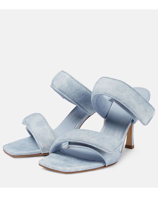 Gia Borghini Blue Perni 03 Uni Denim Sandals