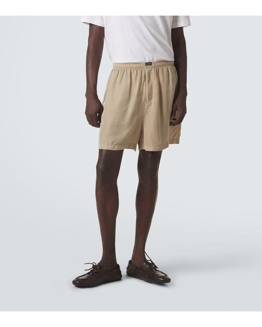 Prada Natural Silk Bermuda Shorts for men