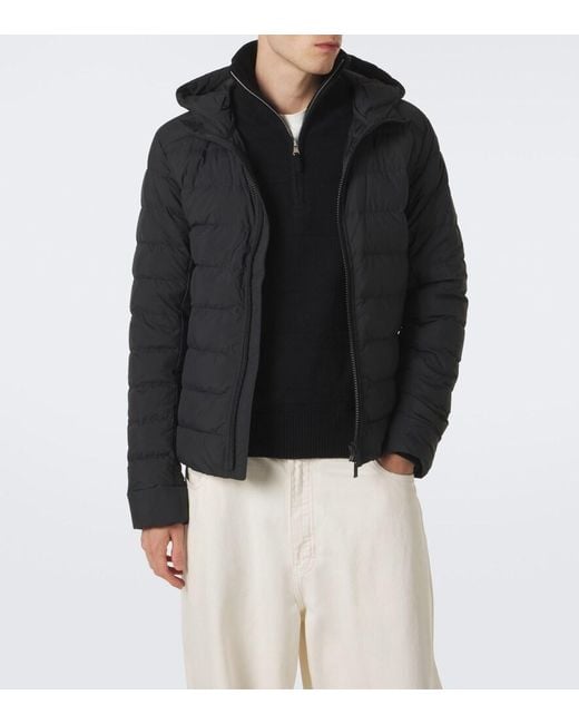 Canada Goose Black Crofton Enduraluxe Hooded Down Jacket for men