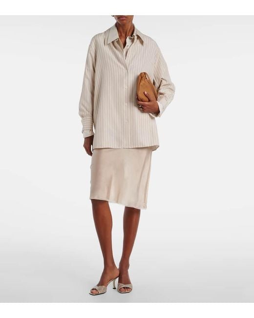 Jimmy Choo Natural Pantoletten Skye 70 Aus Mesh Mit Kristallen