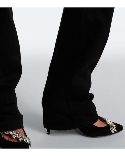 Balenciaga Black High-Rise Straight Jeans