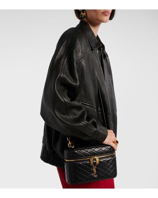 Saint Laurent White Gaby Large Leather Vanity Bag