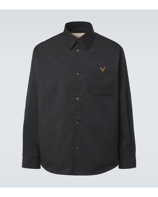 Valentino Black Vgold Technical Overshirt for men