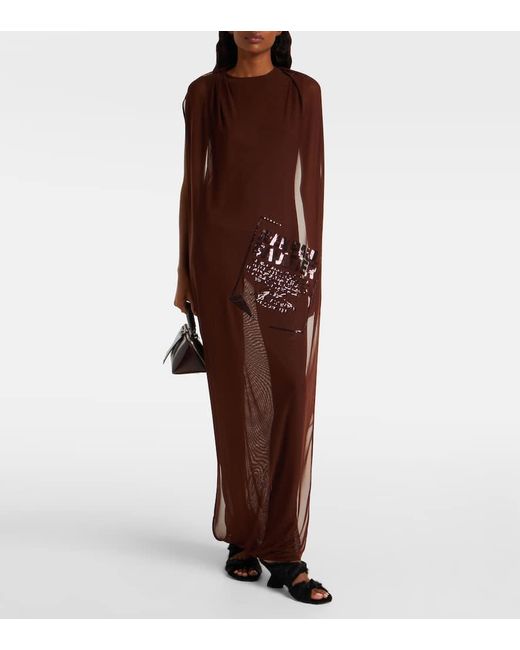 Robe Longue En Tulle A Sequins Jean Paul Gaultier en coloris Purple
