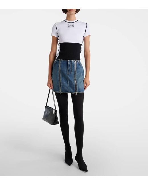Jean Paul Gaultier Blue Minirock Aus Denim