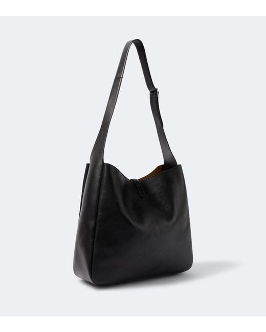 Saint Laurent Black Le 5 A 7 Maxi Leather Shoulder Bag for men
