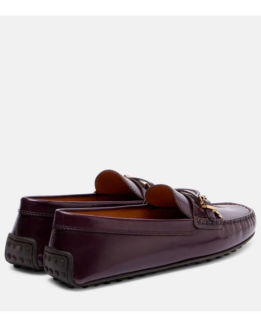 Tod's Brown Gommino Leather Loafers