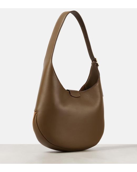 Loro Piana Brown Bobbin Medium Leather Shoulder Bag