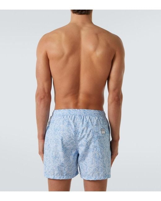 Fedeli Blue Swim Trunks for men