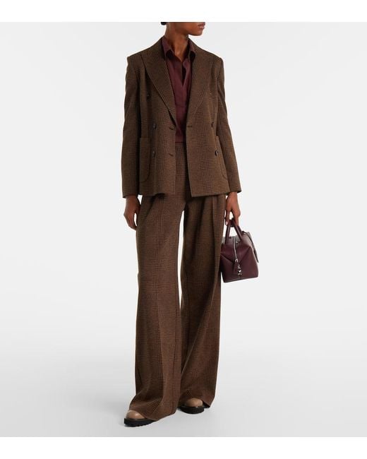 Max Mara Brown Schnuerschuhe Track Aus Leder Mit Veloursleder