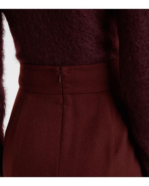 Max Mara Red Bleistiftrock Zattera Aus Wolle