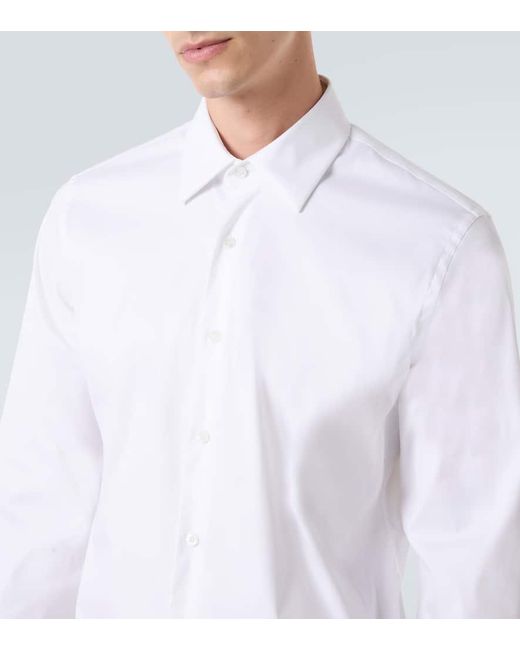 Prada Oversize-Hemd Aus Baumwolle in White für Herren