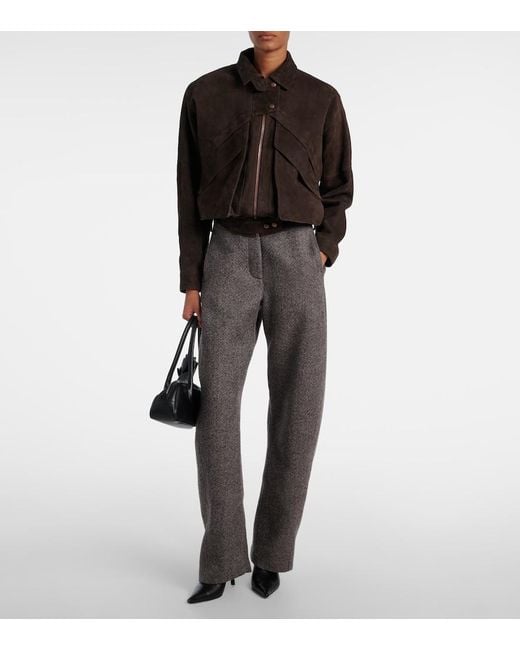 Magda Butrym Black Suede Jacket