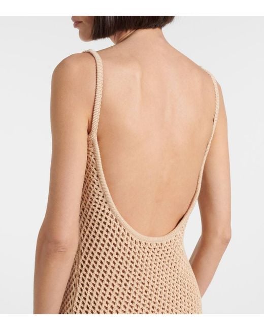 Elie Saab Natural Robe Aus Mesh