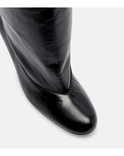 Proenza Schouler Black Uma 60 Leather Over-The-Knee Boots